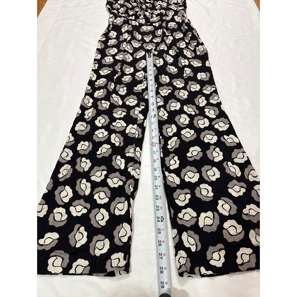 Diane Von Furstenberg Womens 4 Shancy Spaghetti Strap Jumpsuit Floral Silk - Picture 14 of 14